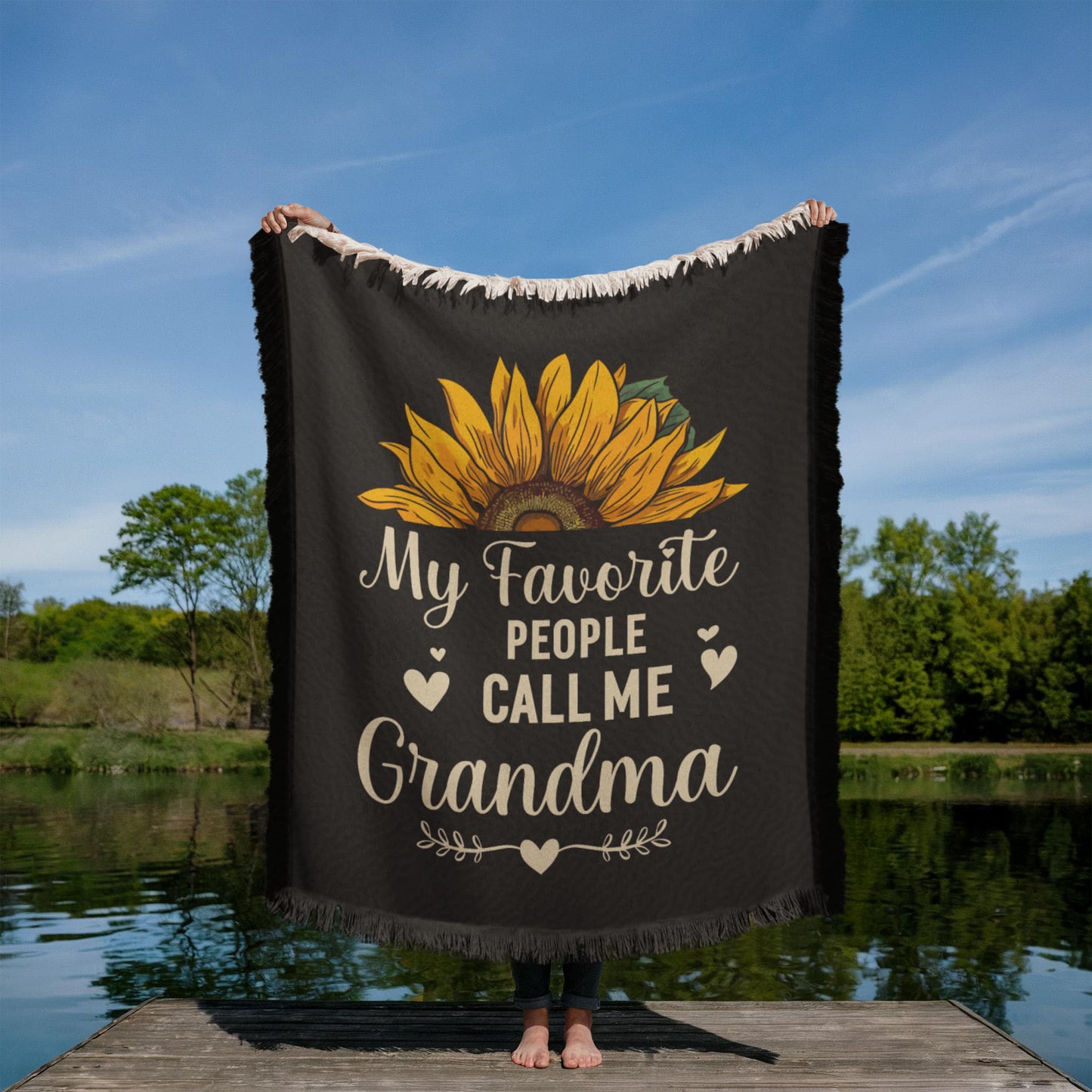 Grandma - My favorite people - Printed Woven Blanket