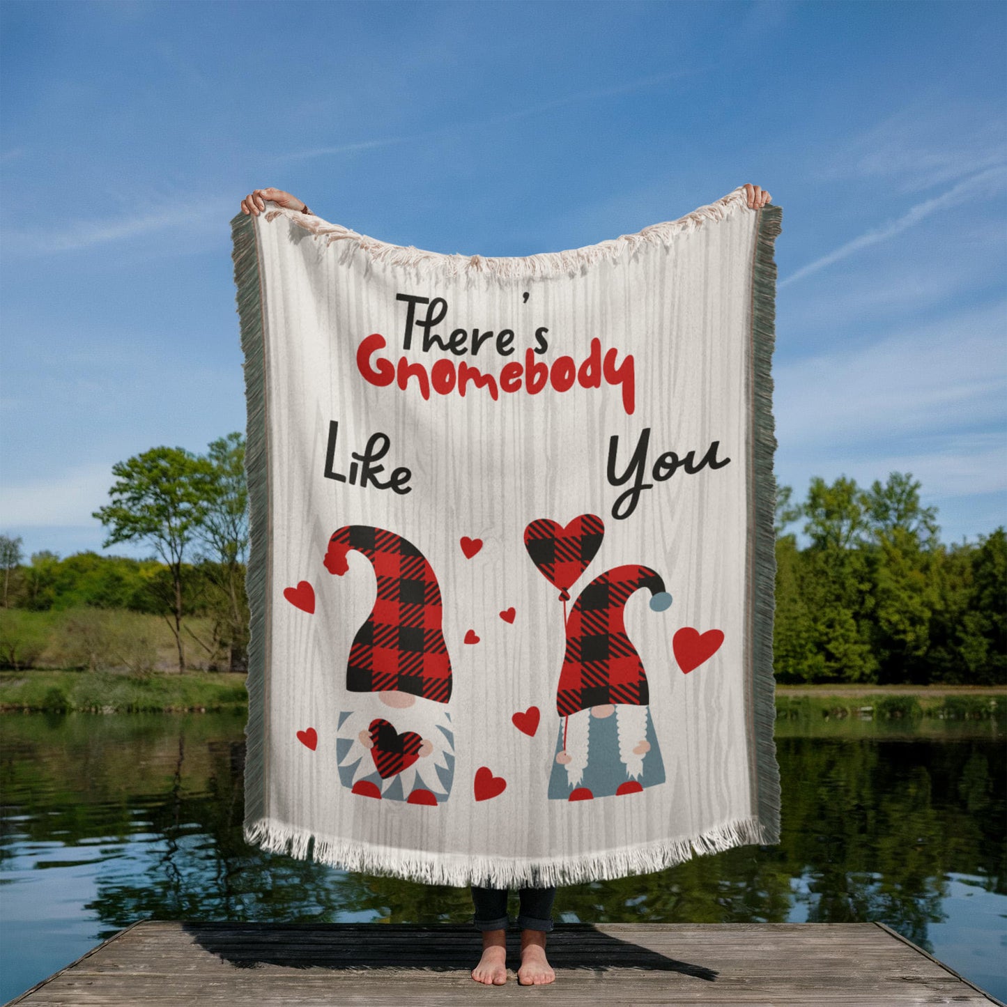 Gnome - There's Gnomebody - Printed Woven Blanket
