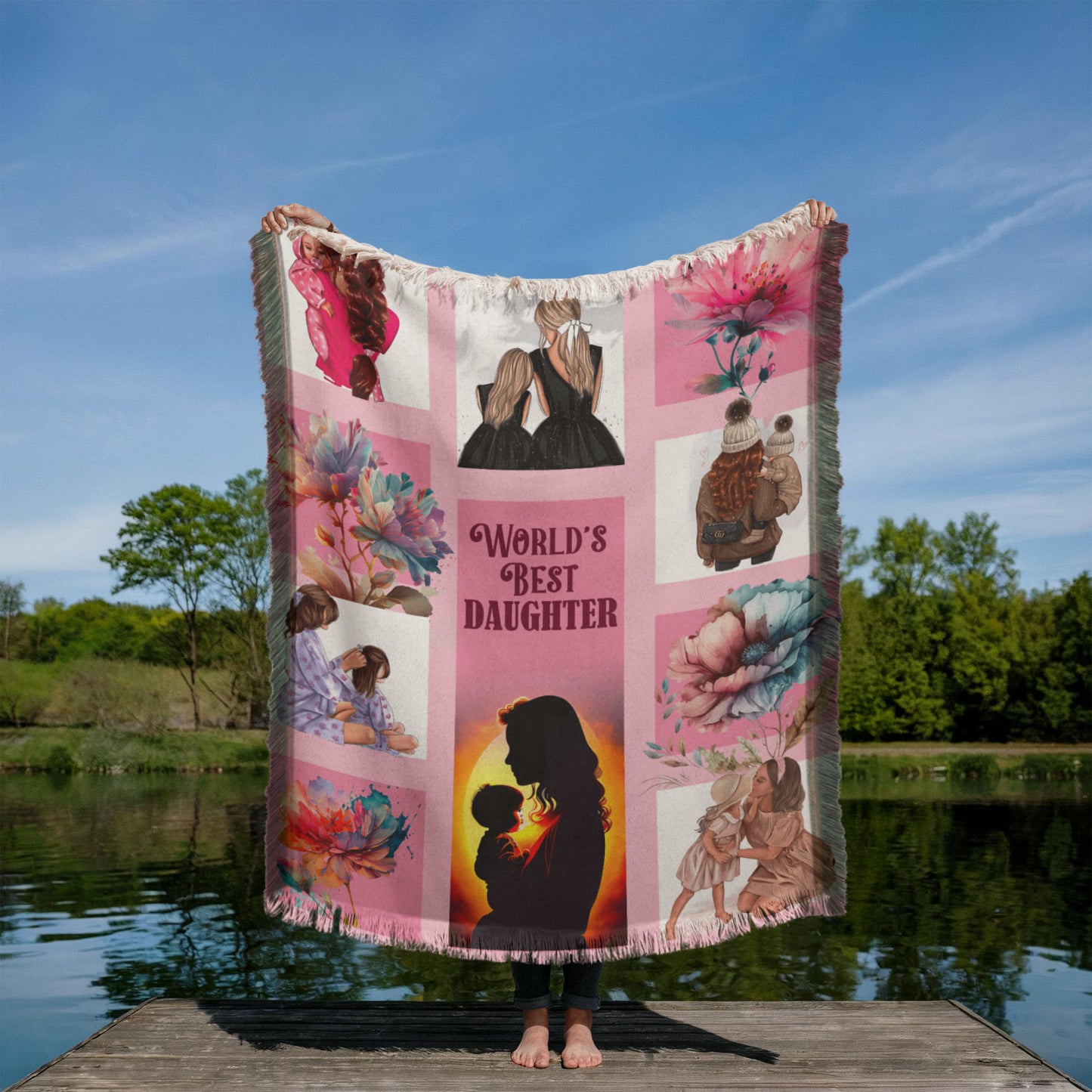 Daughter - Worlds best - Printed Woven Blanket