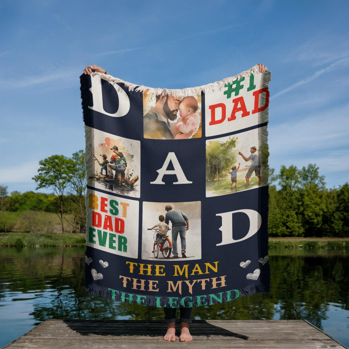 Dad - Best Dad ever - Printed Woven Blanket