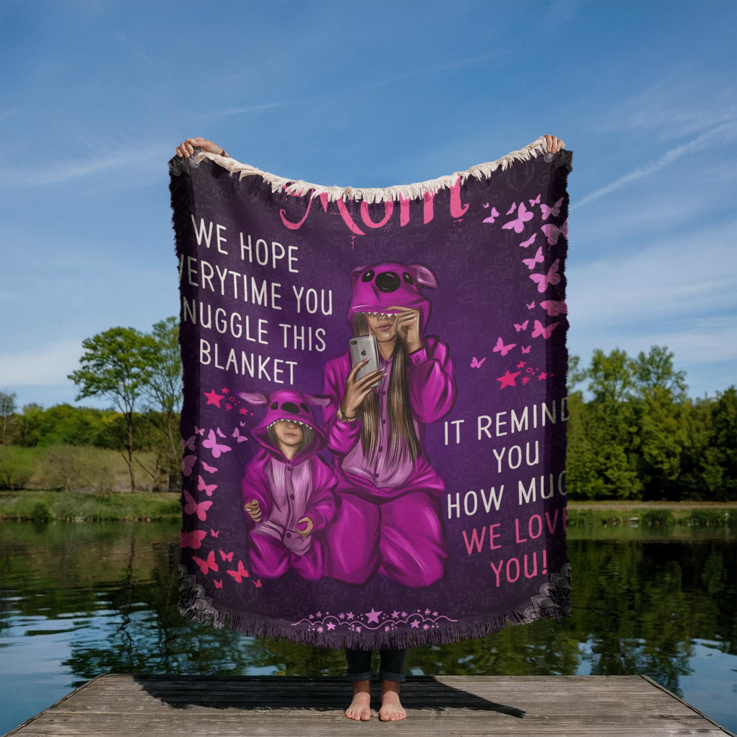 Mom - We hope everytime - Printed Woven Blanket