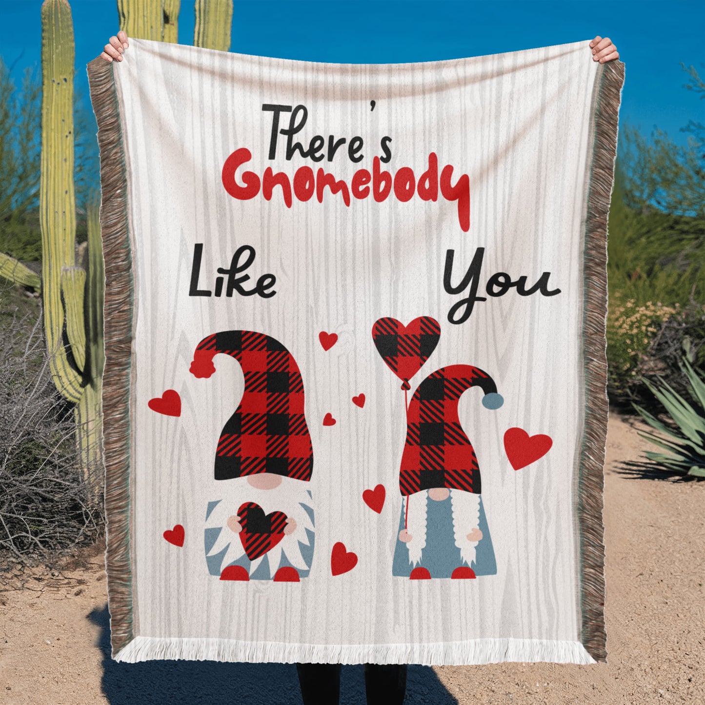 Gnome - There's Gnomebody - Printed Woven Blanket