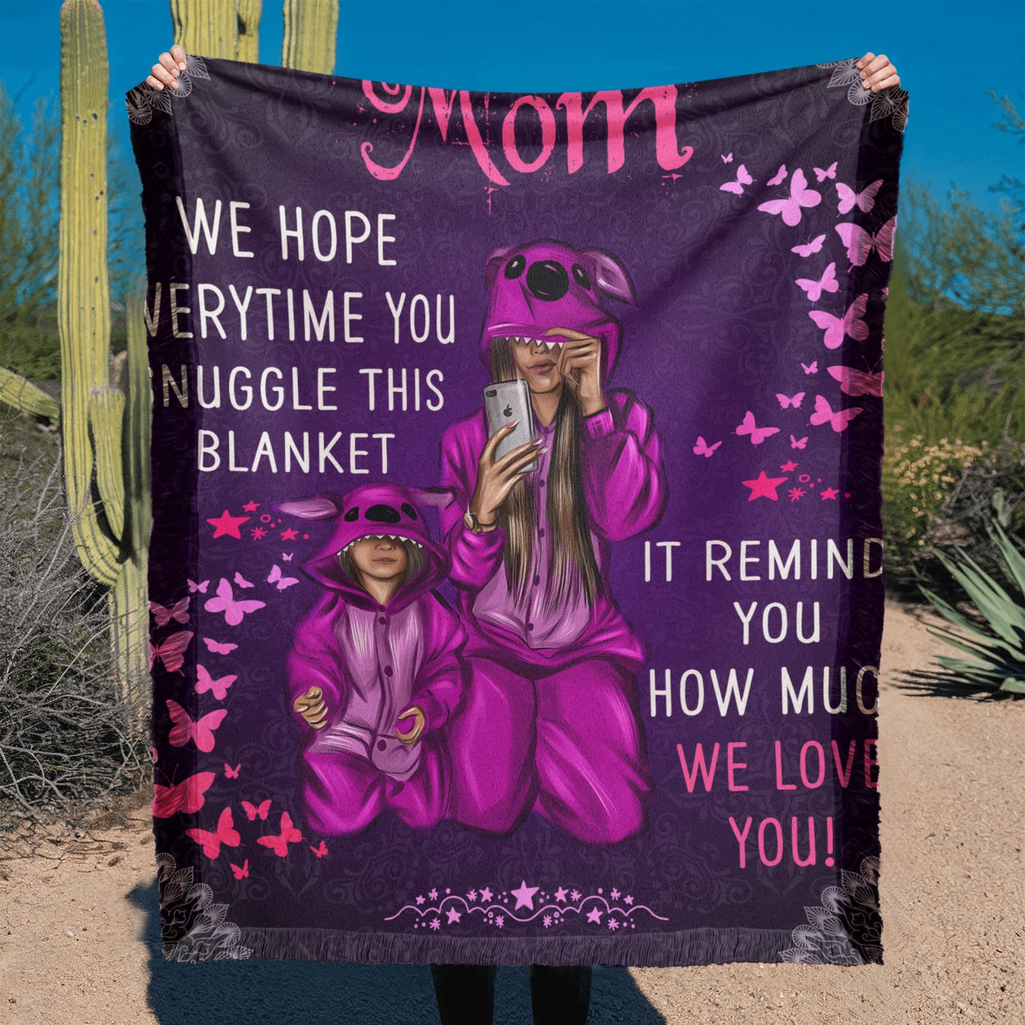 Mom - We hope everytime - Printed Woven Blanket