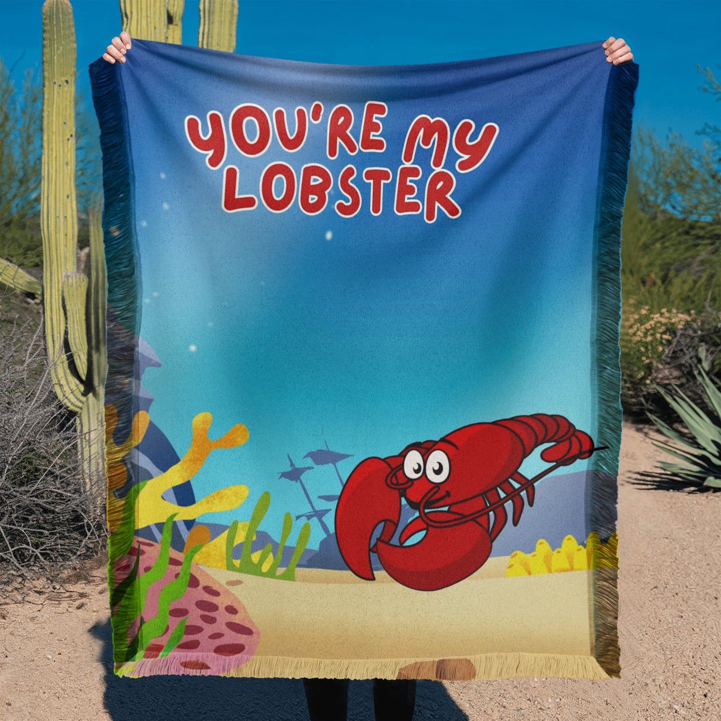 Love - You're my lobster - Printed Woven Blanket