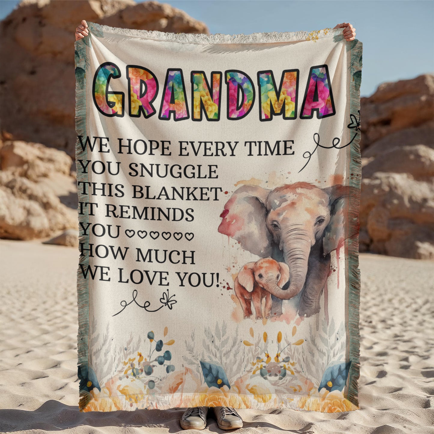 Grandma - We hope - Printed Woven Blanket