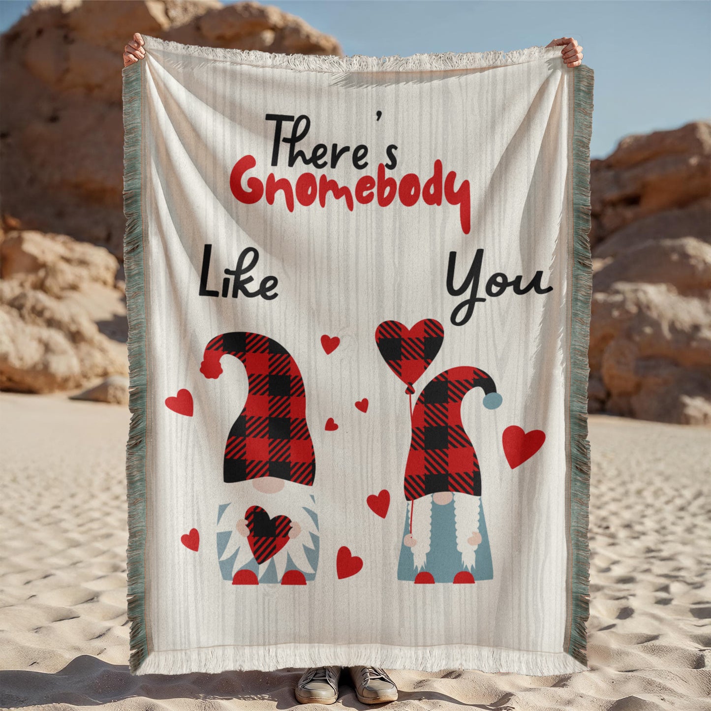 Gnome - There's Gnomebody - Printed Woven Blanket