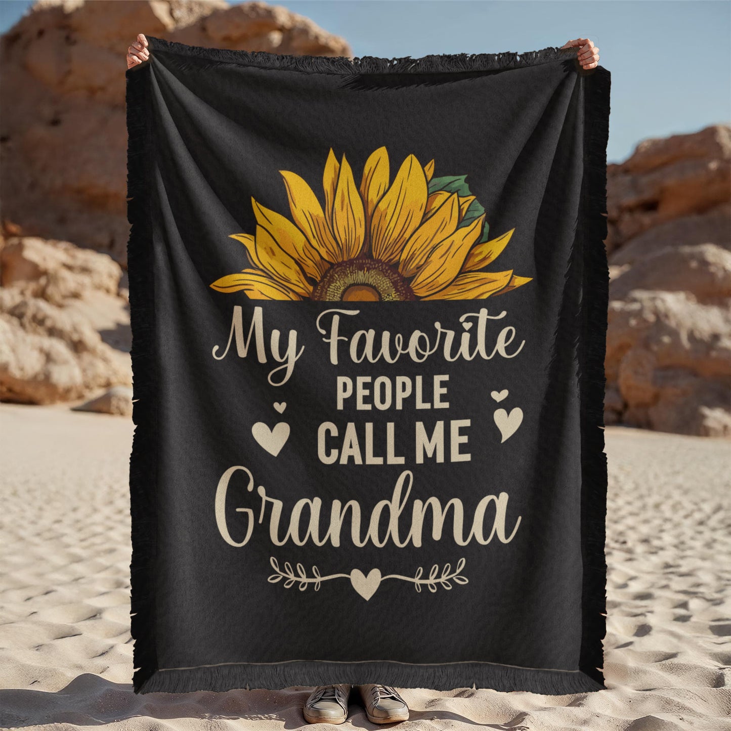 Grandma - My favorite people - Printed Woven Blanket