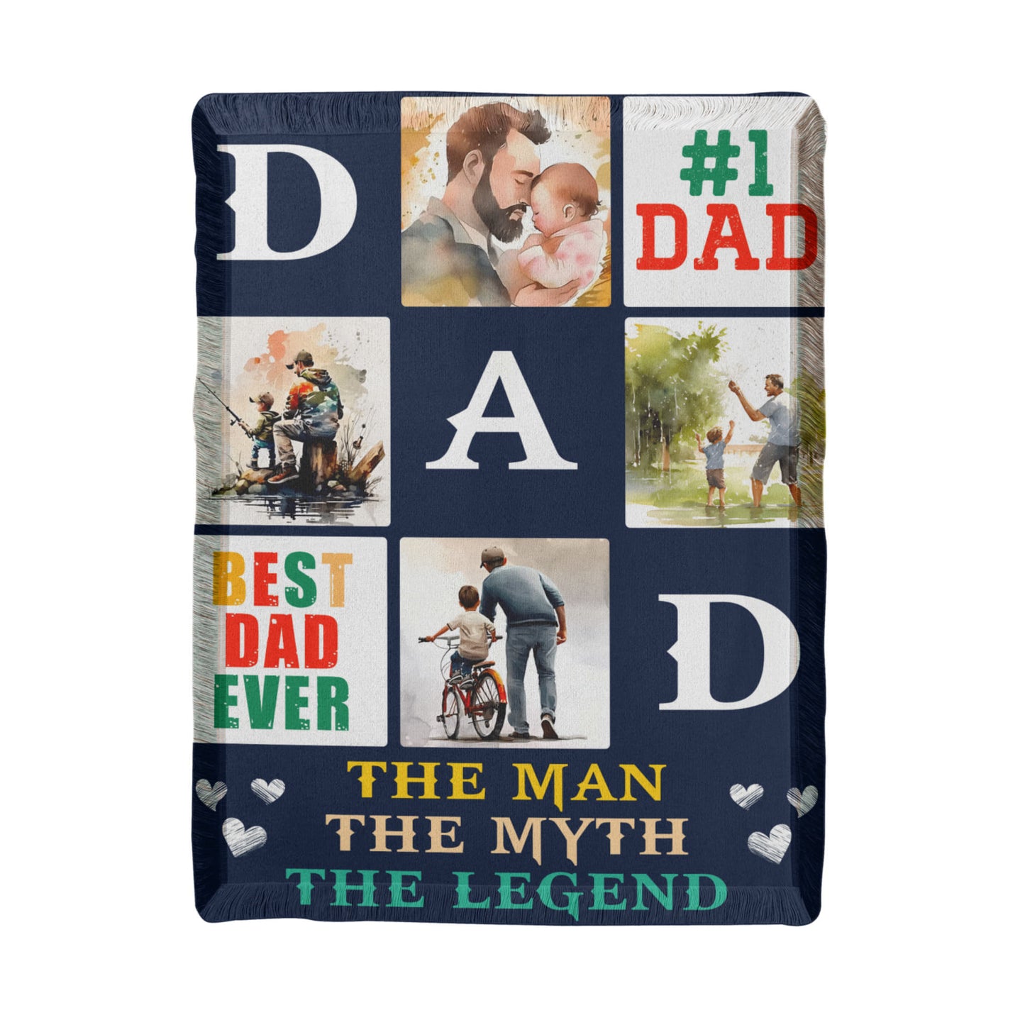 Dad - Best Dad ever - Printed Woven Blanket