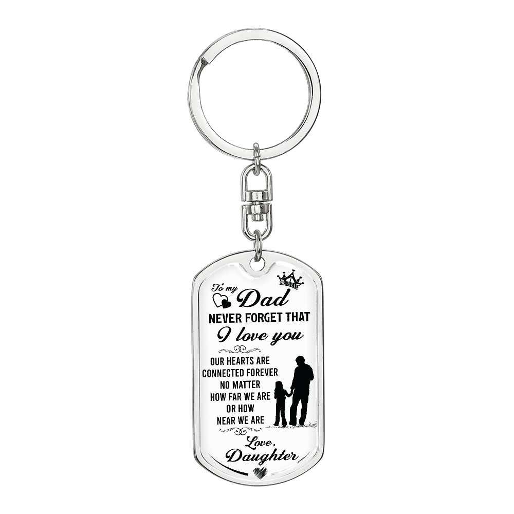 Dad - Never forget - Dog Tag Keychain