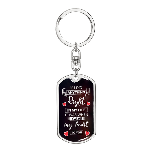 Love - If I did anything - Dog Tag Keychain