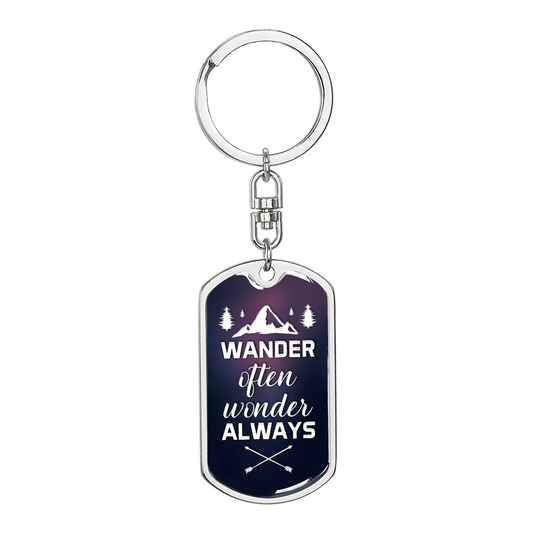 All - Wander - Dog Tag Keychain