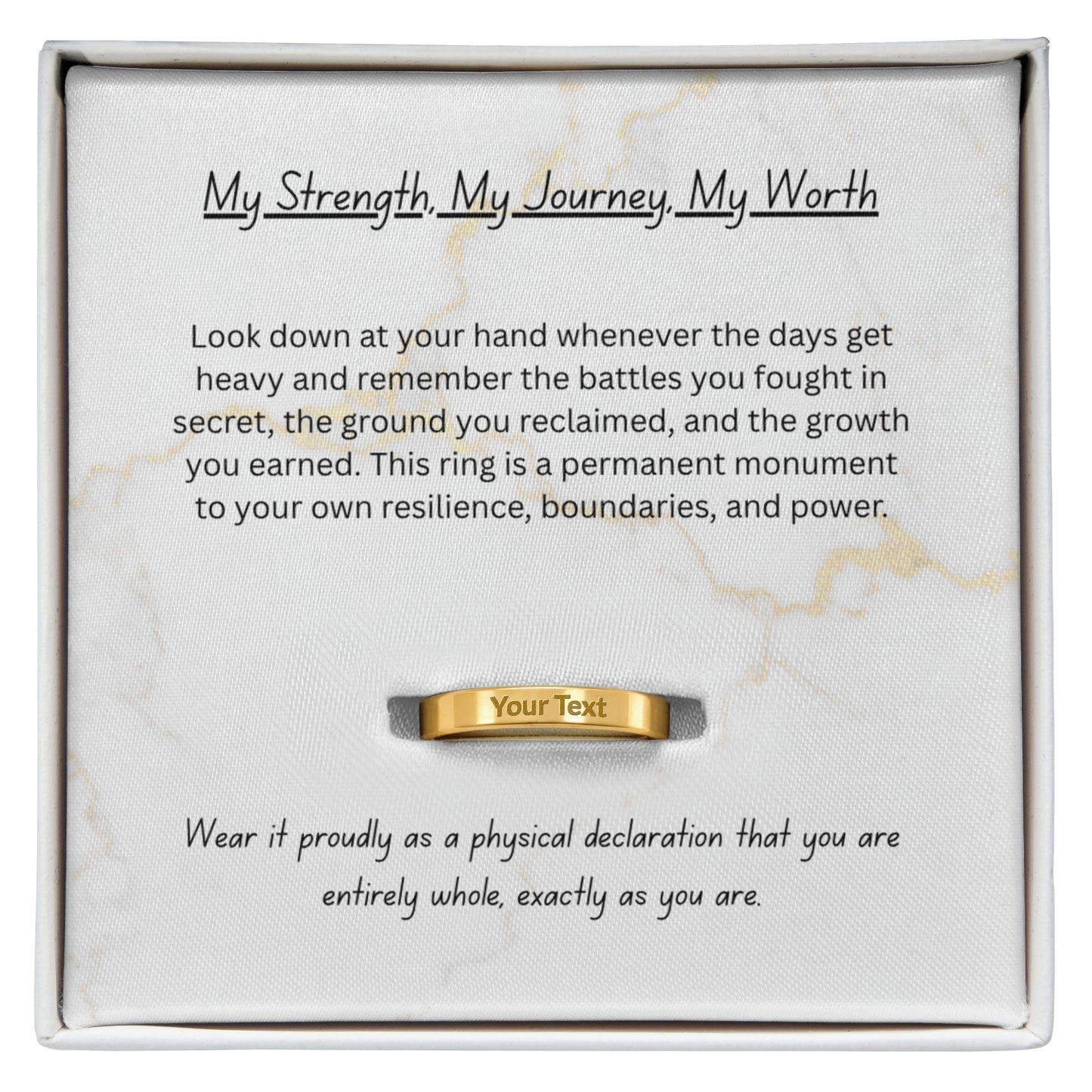 The "Self-Reclamation" Empowerment Ring for Women