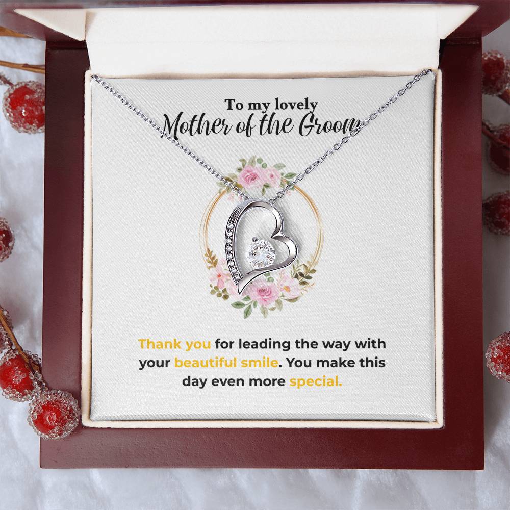Mother of the Groom - Beautiful smile - Forever Love Necklace