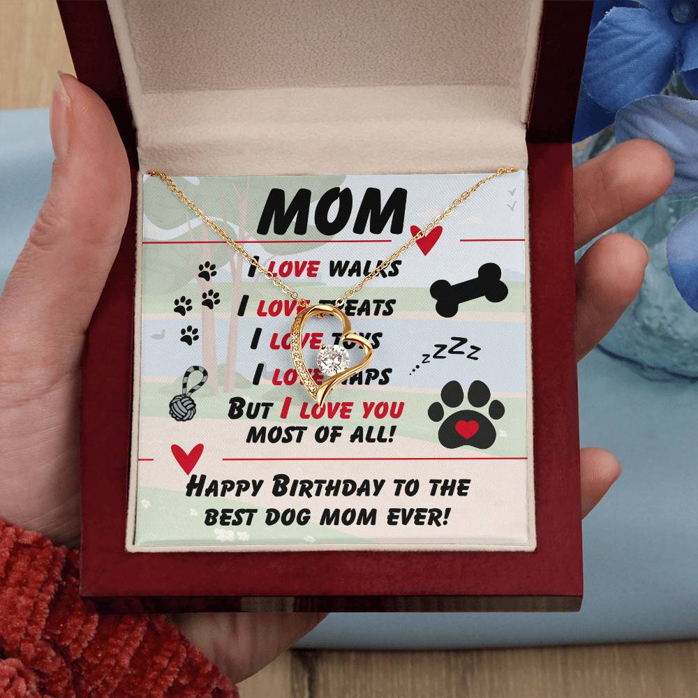 Mom - I love walks - Forever Love Necklace