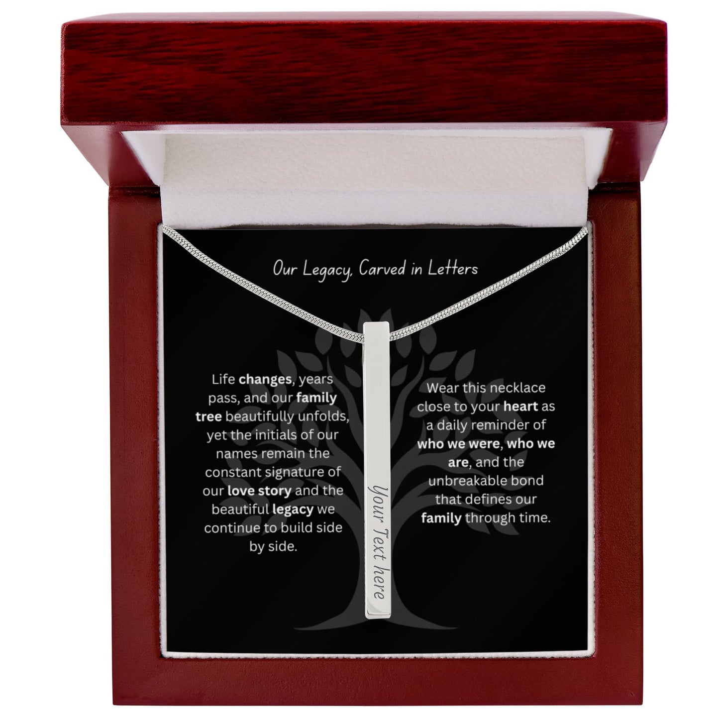 The "Family Initials Legacy" Personalized 4-Sided Necklace