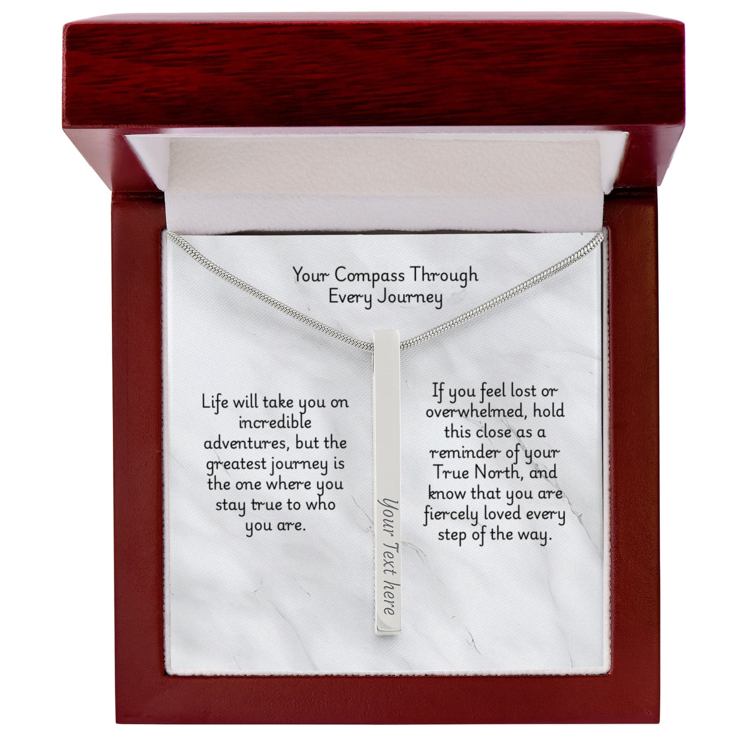 The "True North Compass" 4-Sided Necklace for Daughter