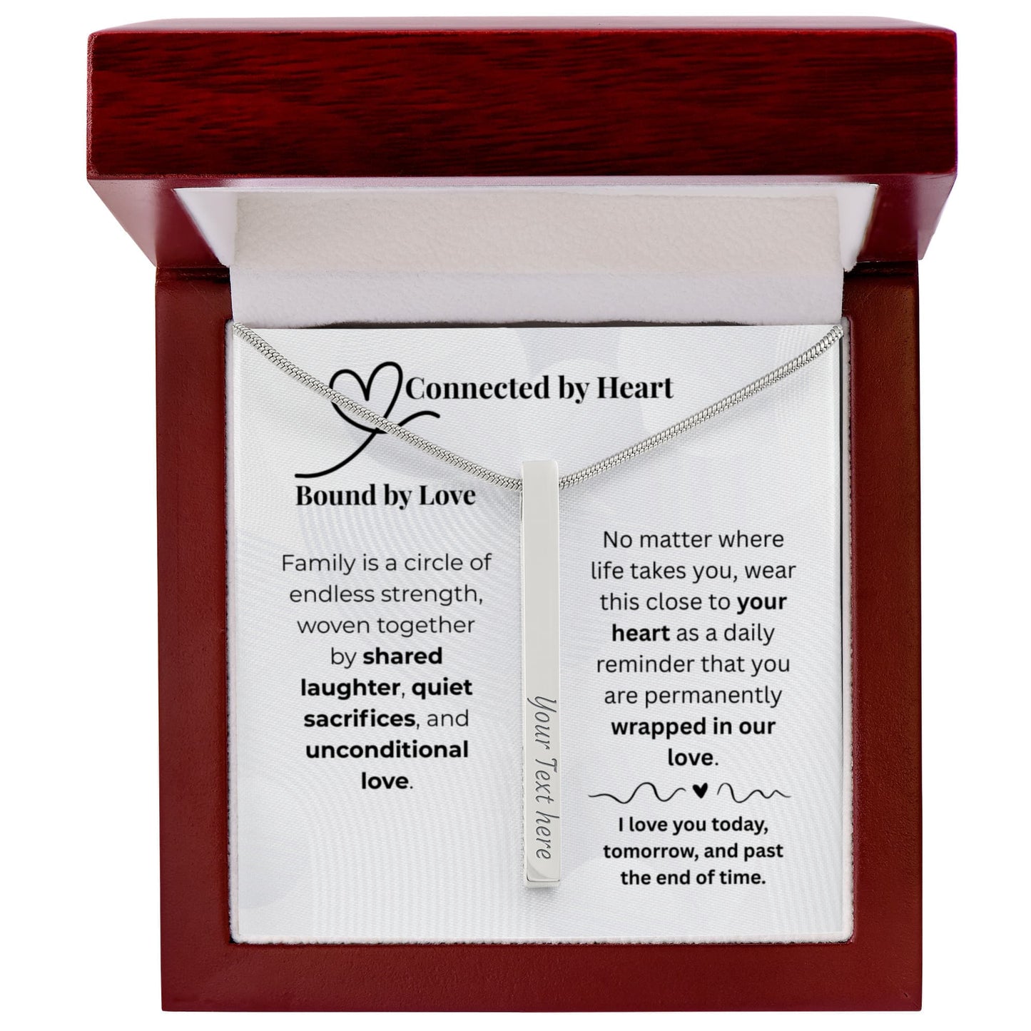 The "Family Bond" Personalized 4-Sided Necklace for Wife