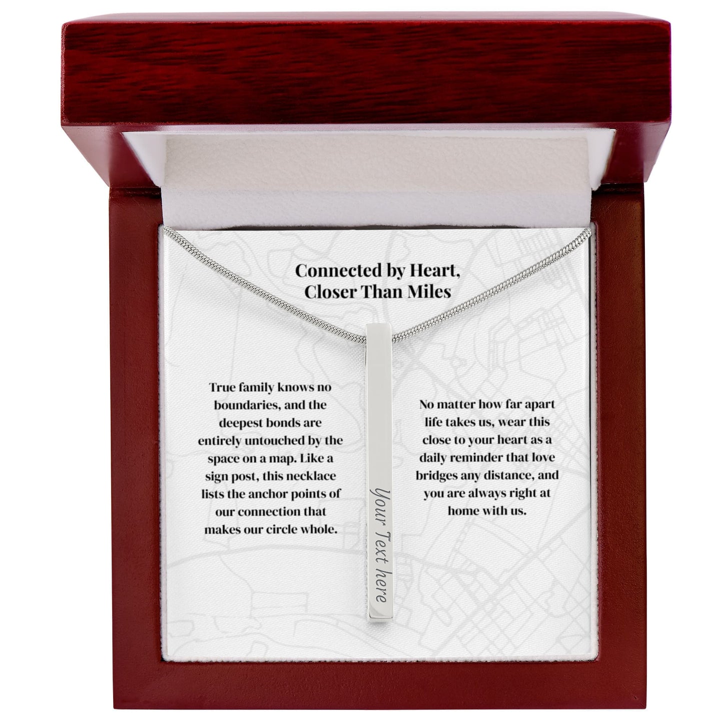 The "Long-Distance Family" Custom 4-Sided Name Necklace