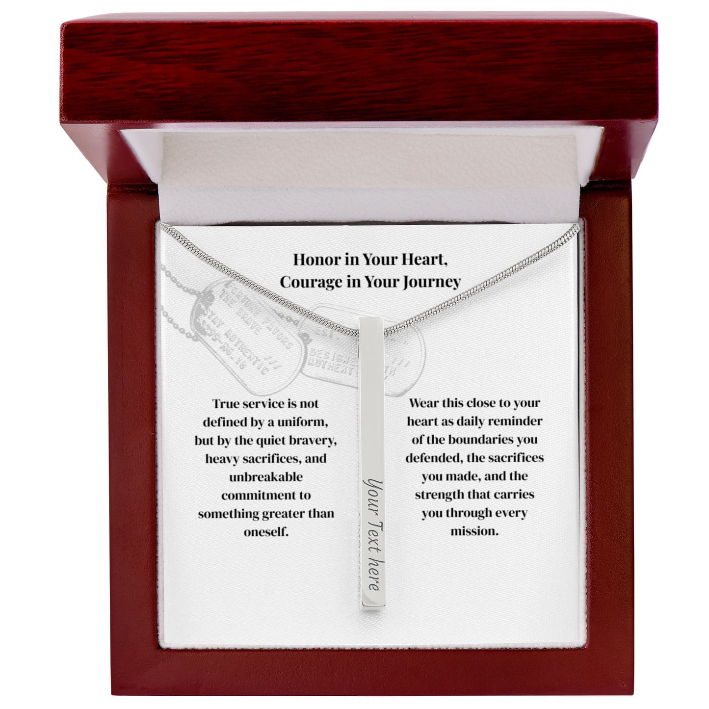 The "Military Pride" Custom 4-Sided Deployment Necklace