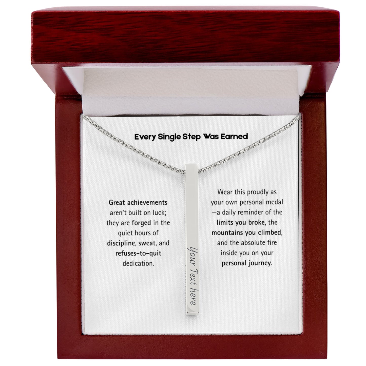 The "Goal Getter" Personalized 4-Sided Fitness Necklace