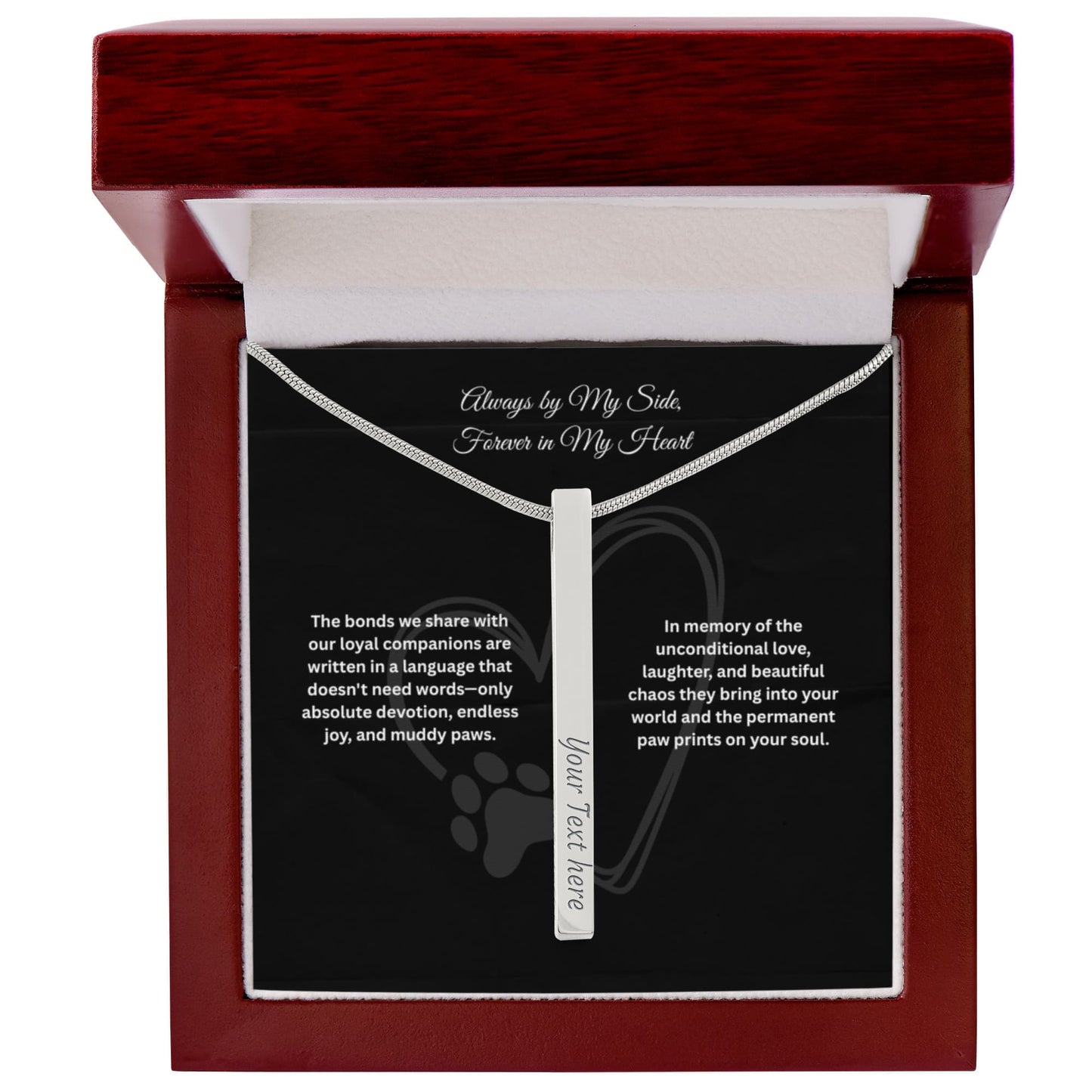 The "Pet Parent Legacy" Personalized 4-Sided Name Necklace