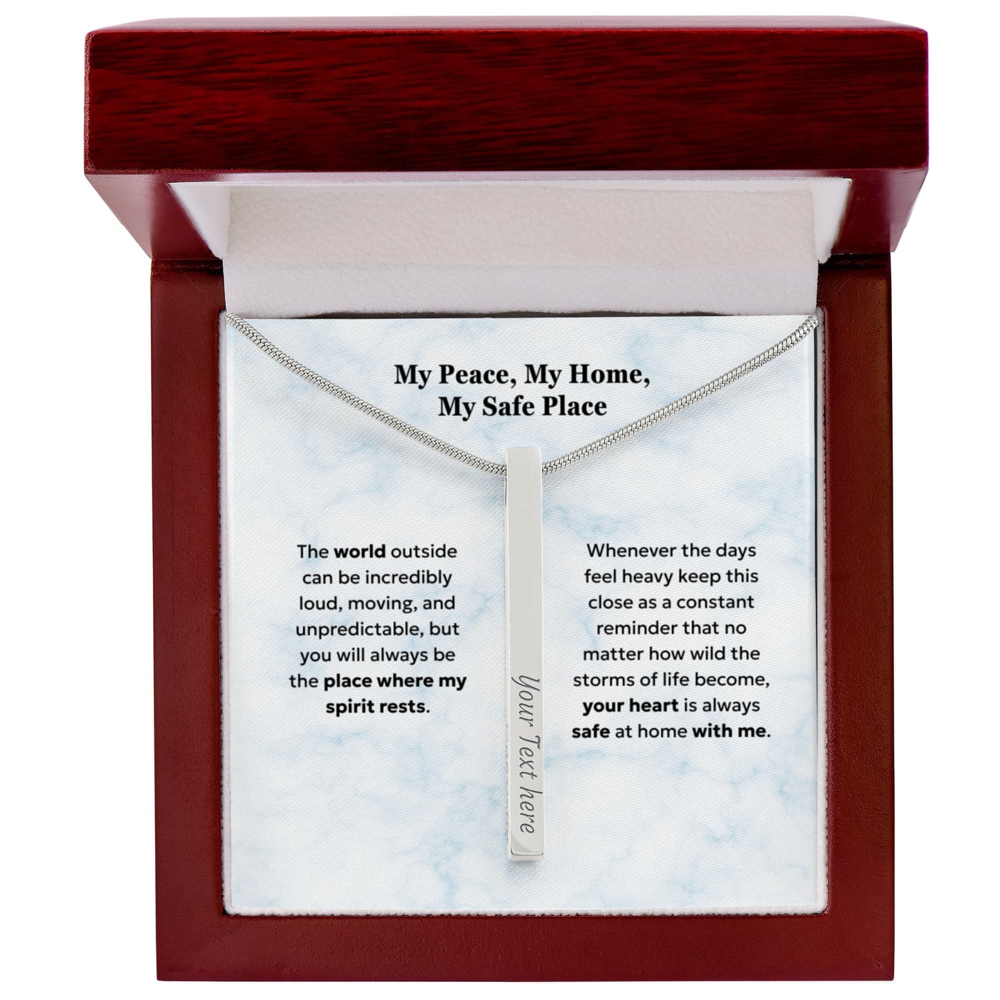 The "Safe Harbor" Personalized 4-Sided Reassurance Necklace