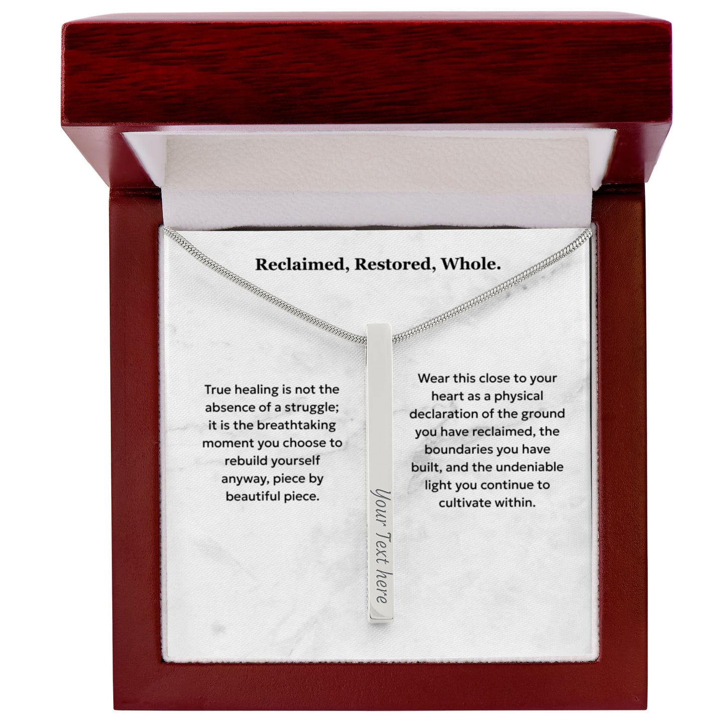 The "Self-Reclamation" Personalized Vertical Healing Necklace