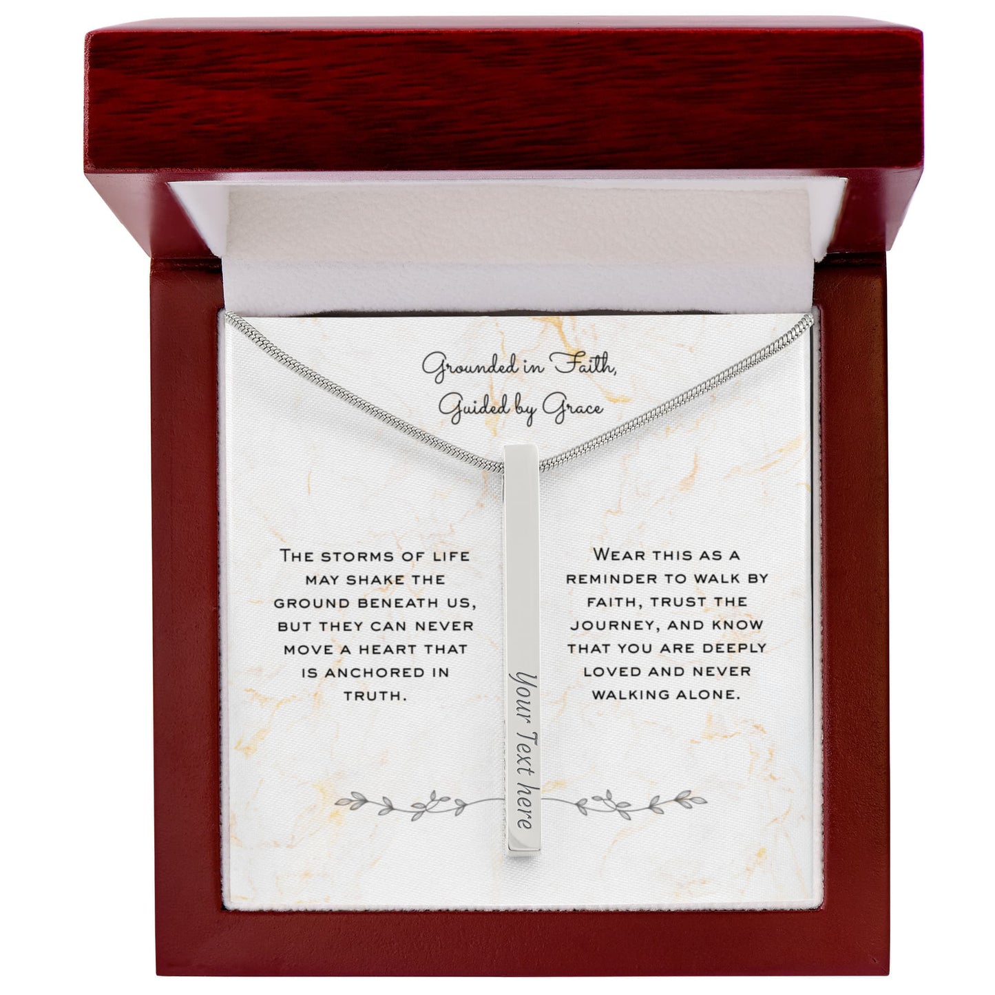 The "Faith & Grace" Personalized Vertical Scriptural Necklace