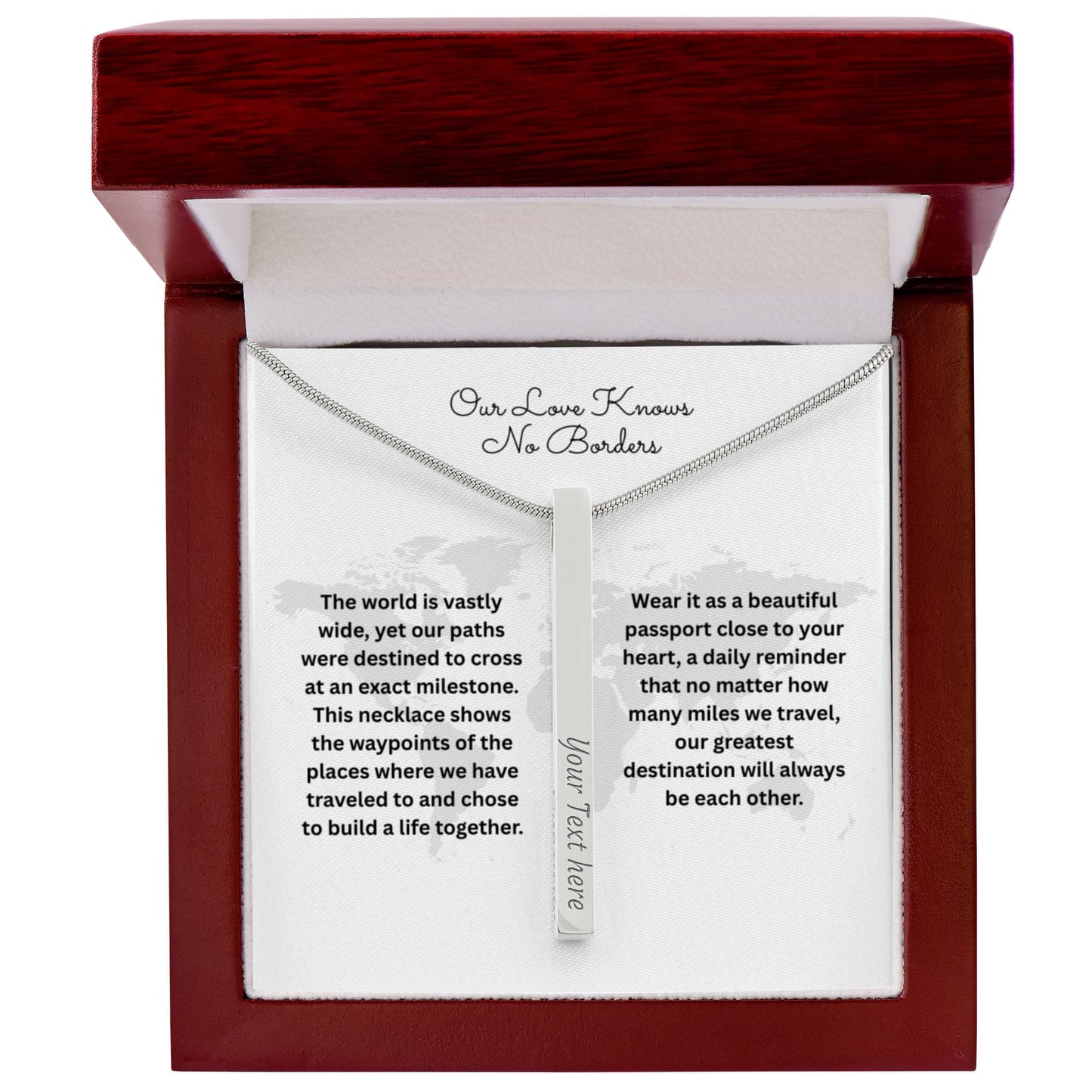 The "Global Love Story" Custom 4-Sided International Necklace