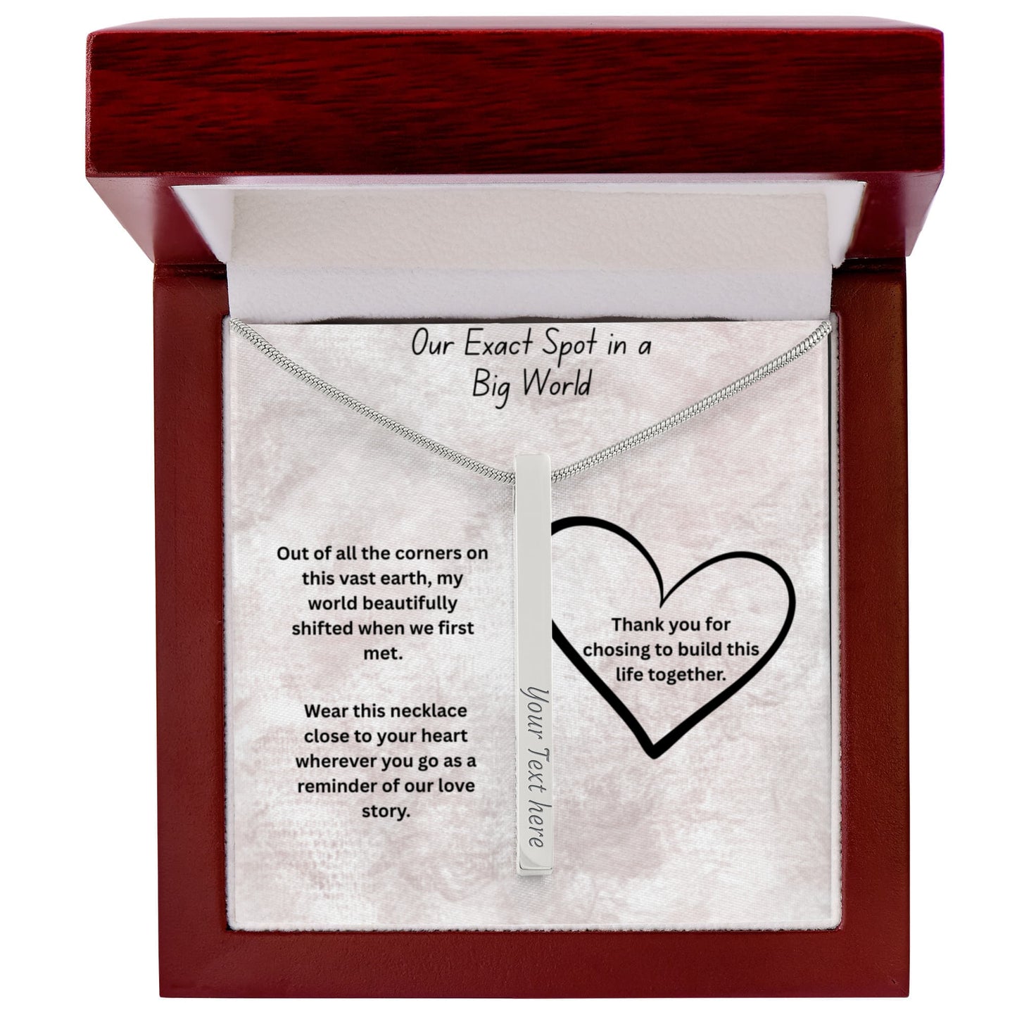 The "Love Coordinates" Custom 4-Sided GPS Location Necklace