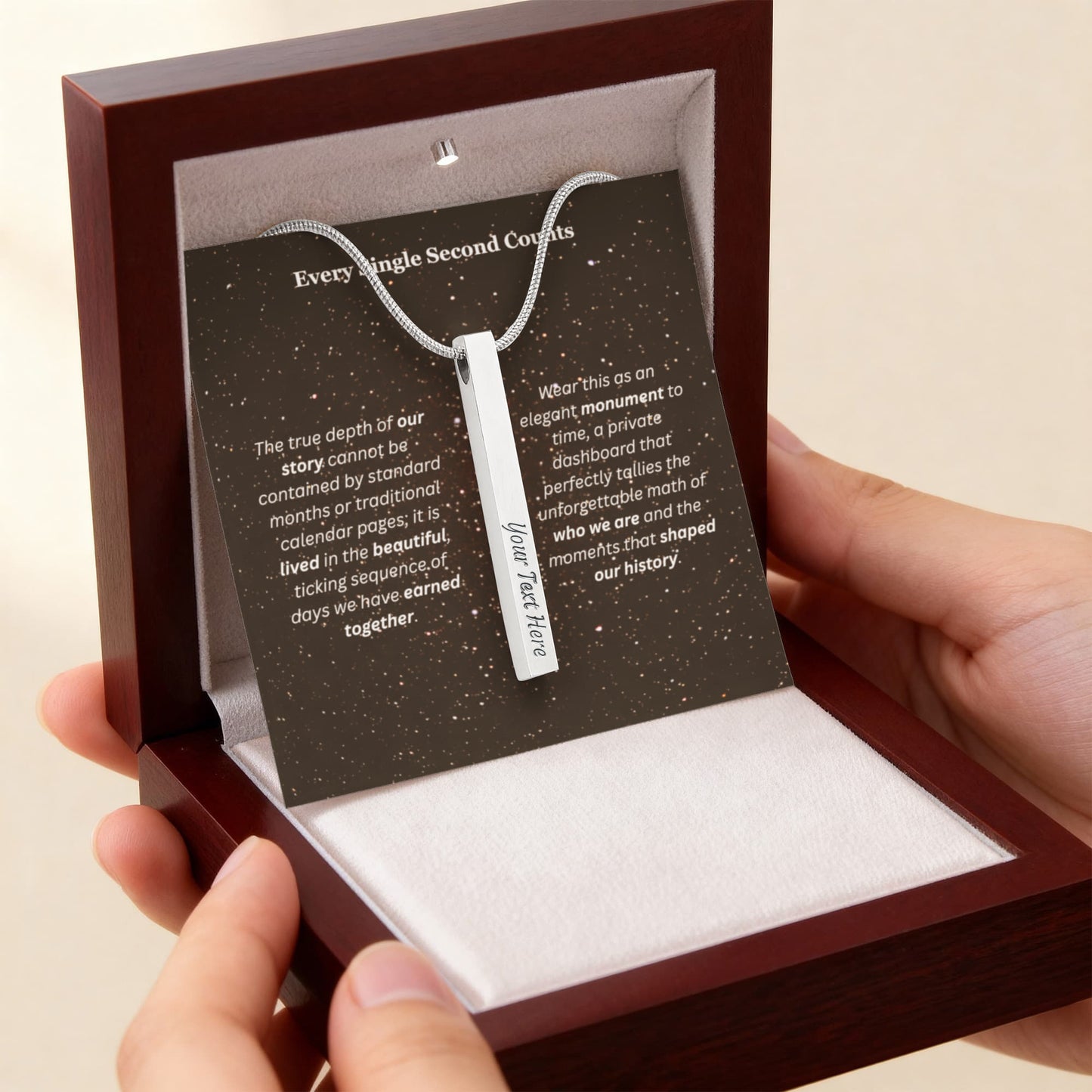 The "Days of My Life" Custom 4-Sided Countdown Necklace