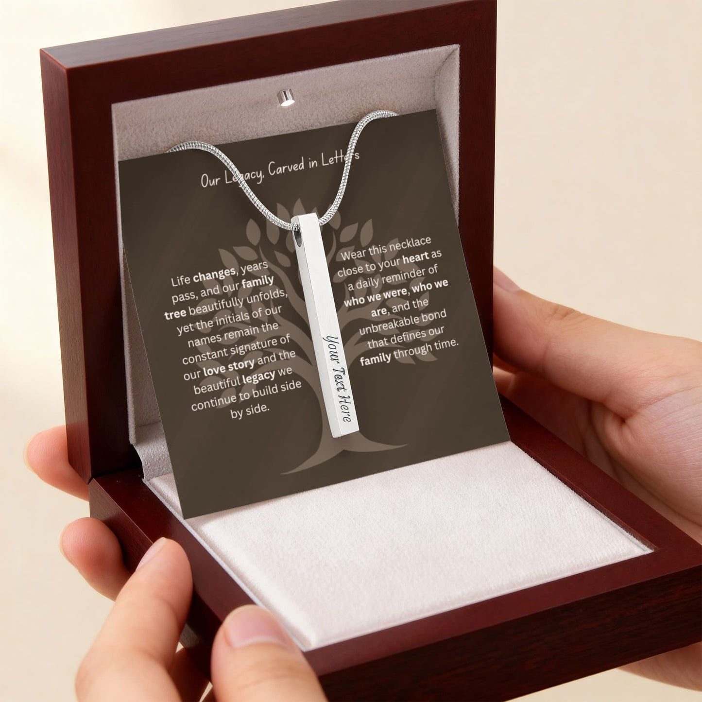 The "Family Initials Legacy" Personalized 4-Sided Necklace