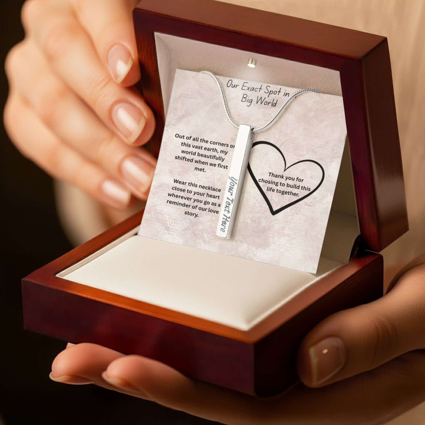 The "Love Coordinates" Custom 4-Sided GPS Location Necklace