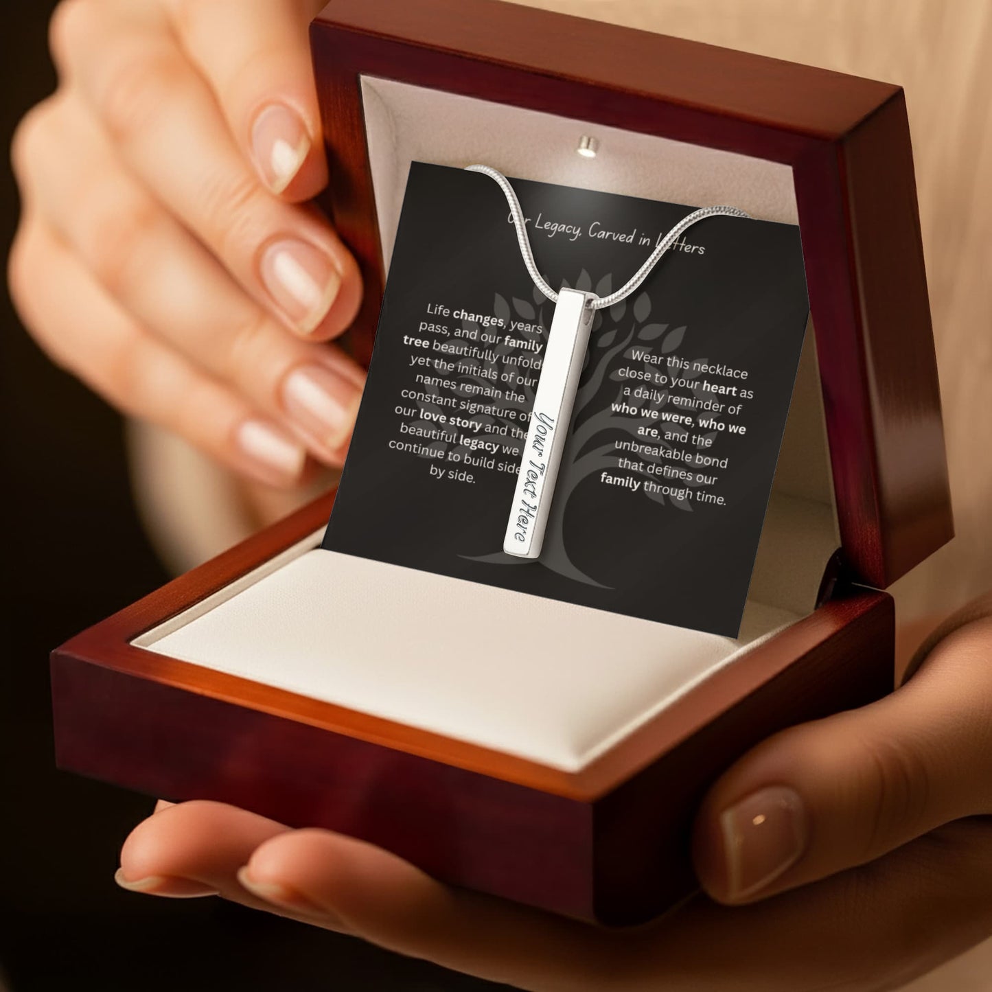 The "Family Initials Legacy" Personalized 4-Sided Necklace