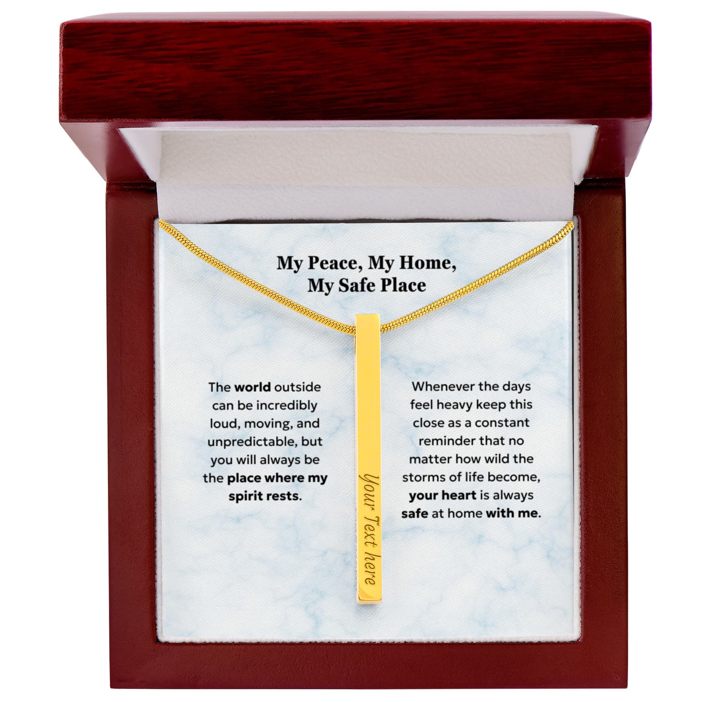 The "Safe Harbor" Personalized 4-Sided Reassurance Necklace