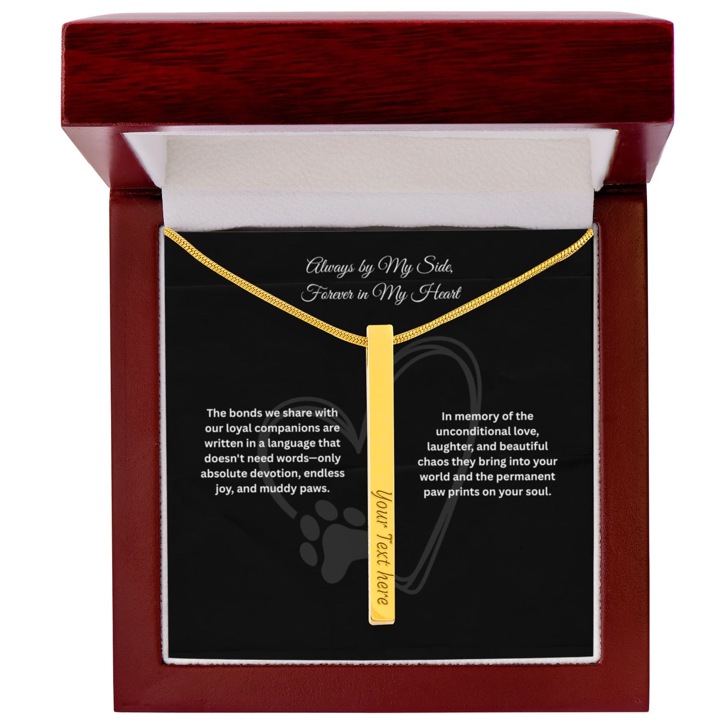 The "Pet Parent Legacy" Personalized 4-Sided Name Necklace