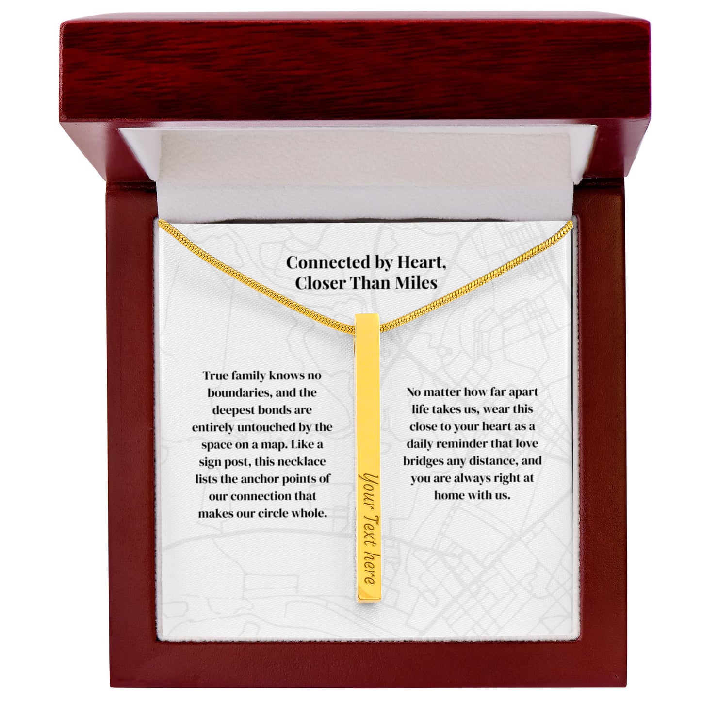 The "Long-Distance Family" Custom 4-Sided Name Necklace