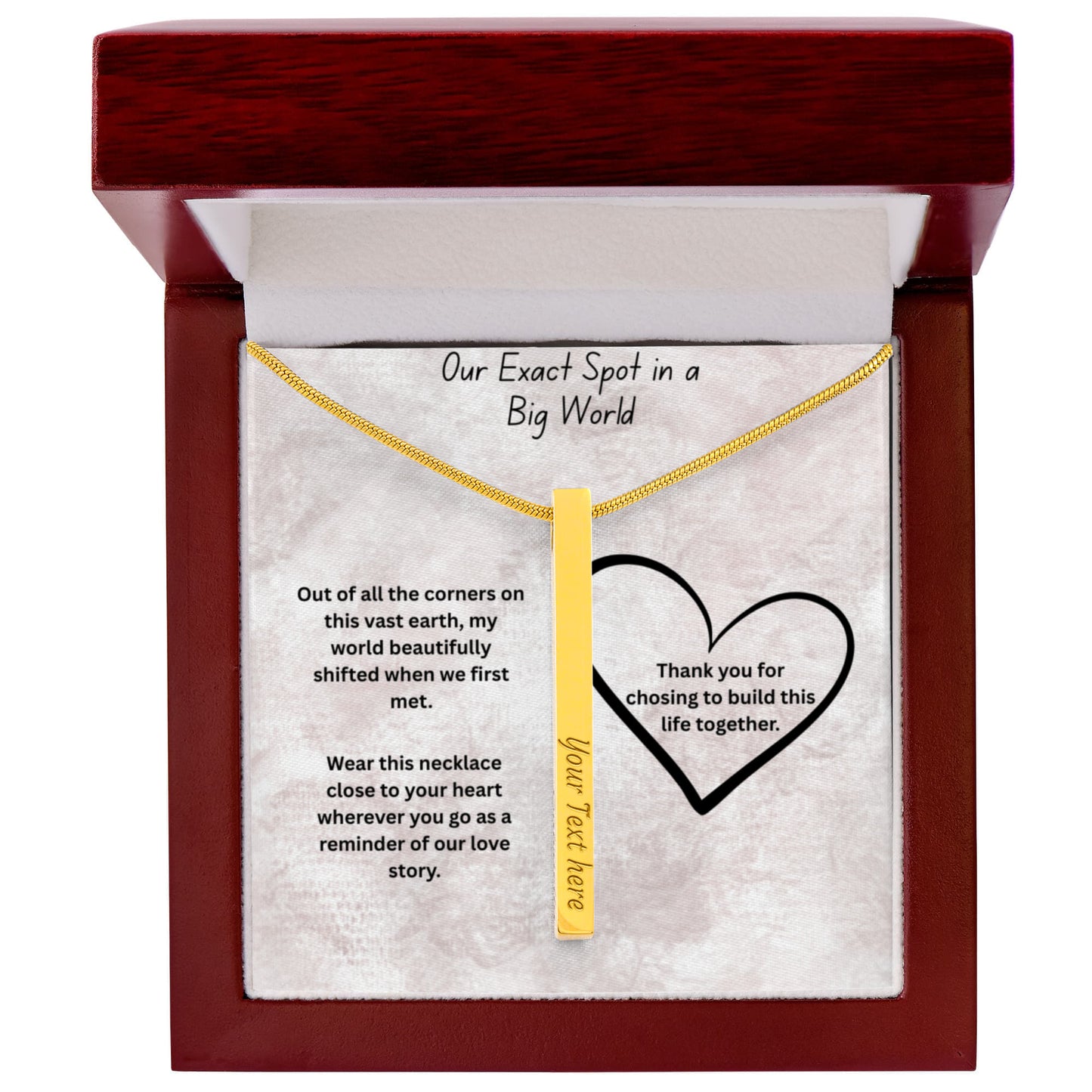 The "Love Coordinates" Custom 4-Sided GPS Location Necklace