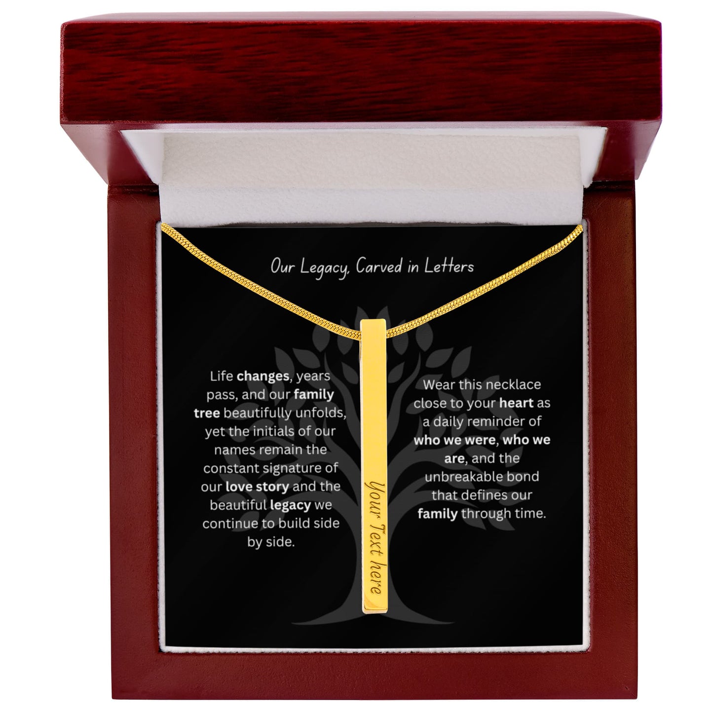 The "Family Initials Legacy" Personalized 4-Sided Necklace