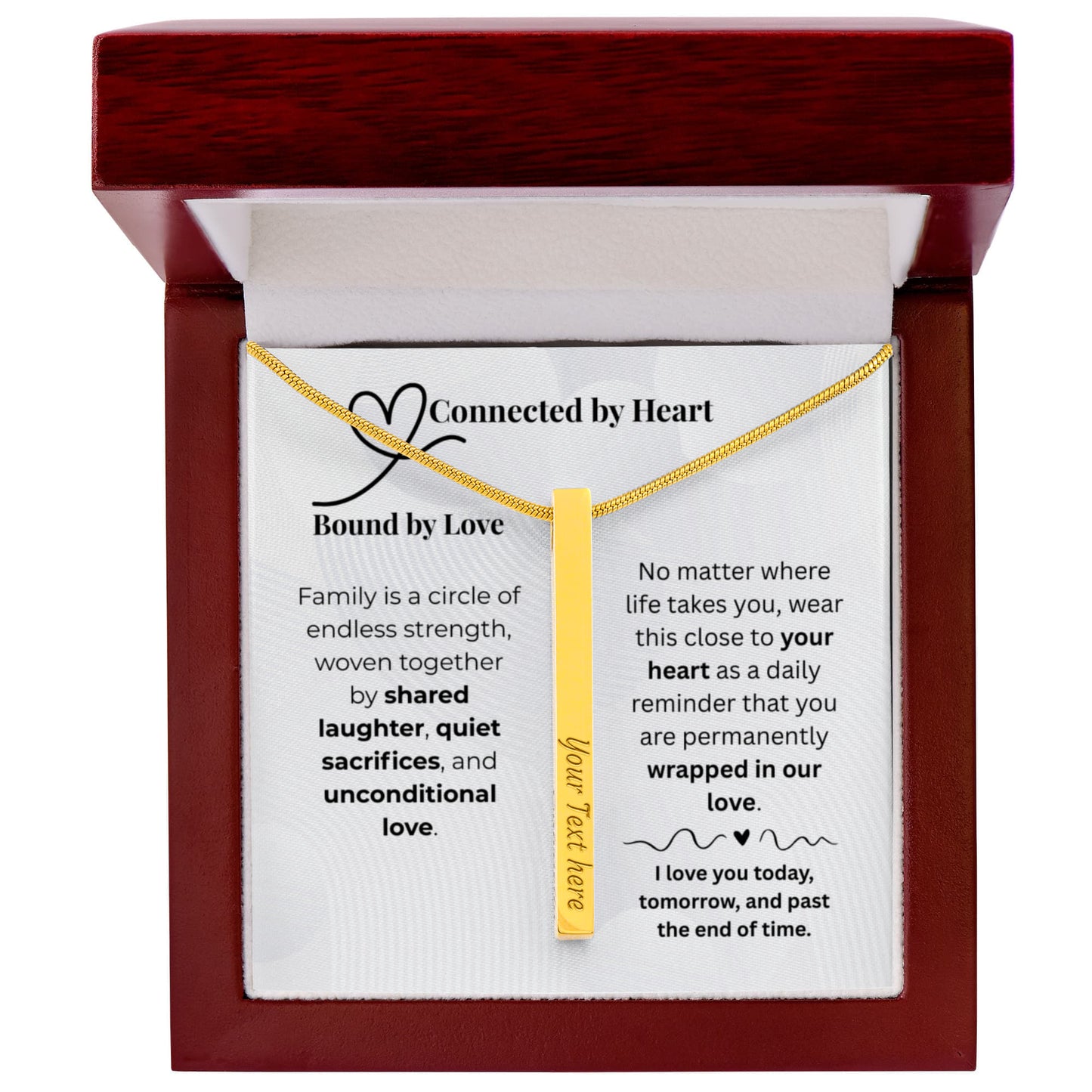 The "Family Bond" Personalized 4-Sided Necklace for Wife