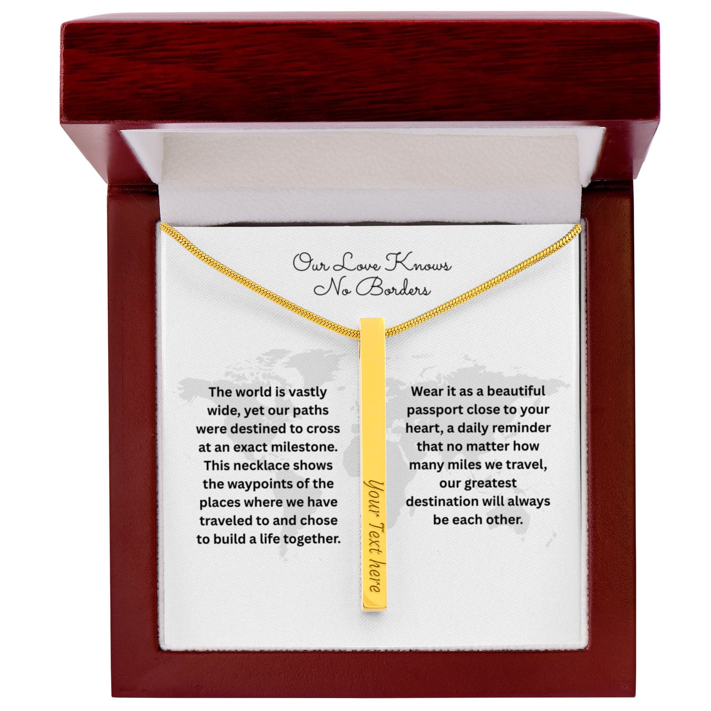 The "Global Love Story" Custom 4-Sided International Necklace