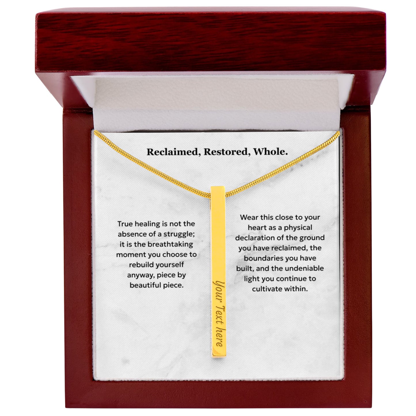 The "Self-Reclamation" Personalized Vertical Healing Necklace