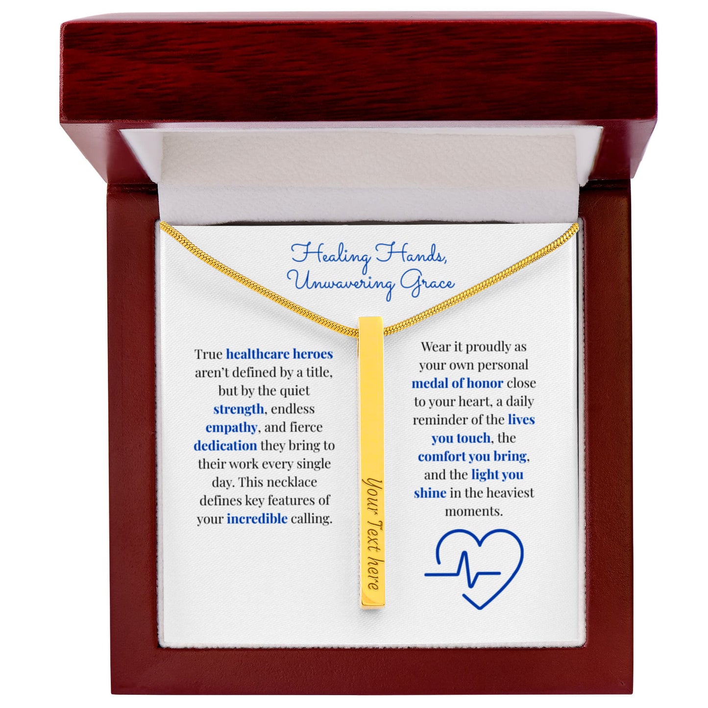 The "Healthcare Hero" Custom 4-Sided Nurse & Doctor Necklace