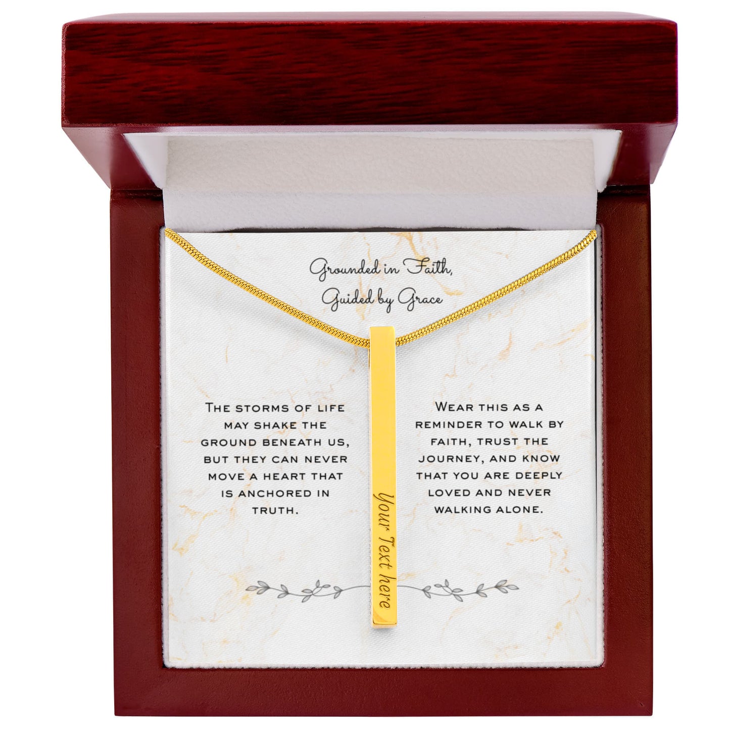 The "Faith & Grace" Personalized Vertical Scriptural Necklace