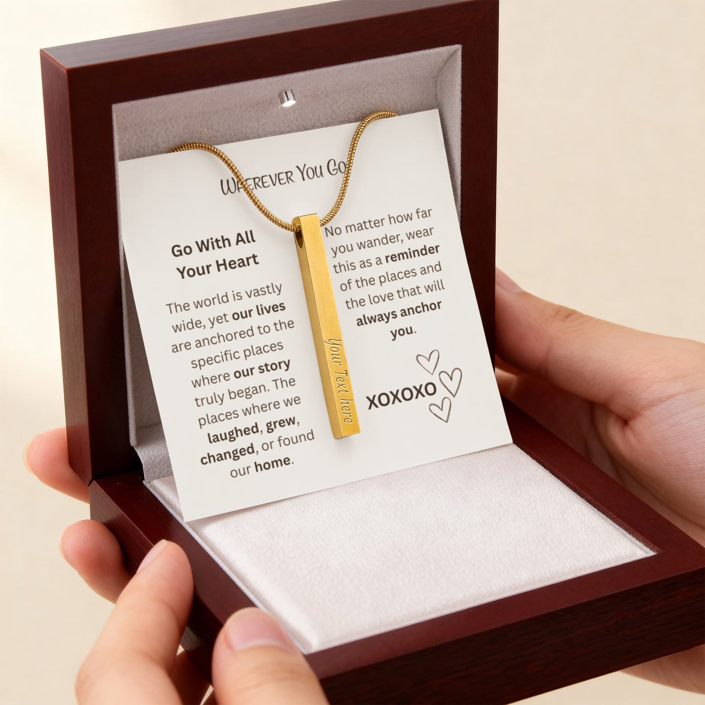 The "Love Coordinates" 4-Sided Custom GPS Necklace