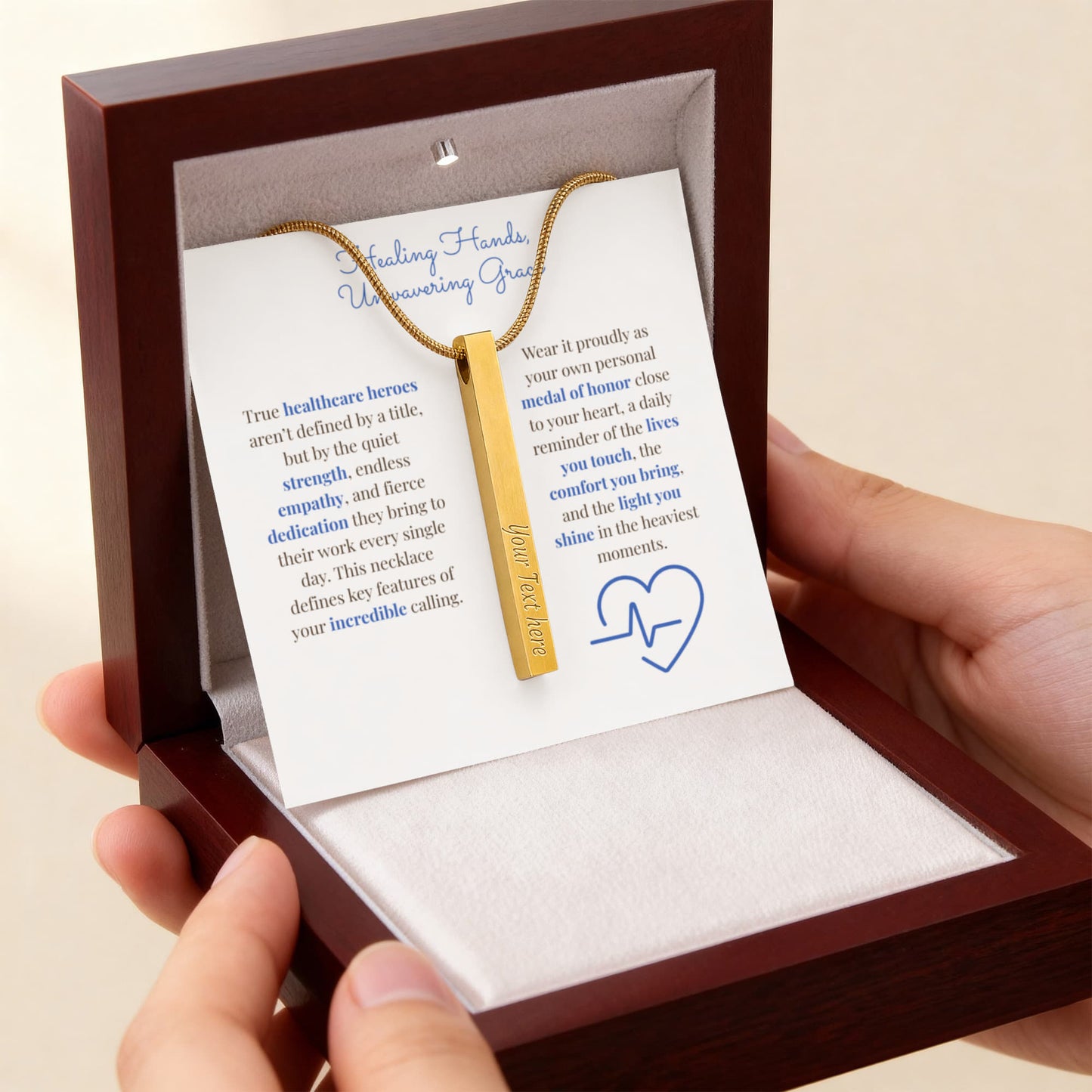 The "Healthcare Hero" Custom 4-Sided Nurse & Doctor Necklace