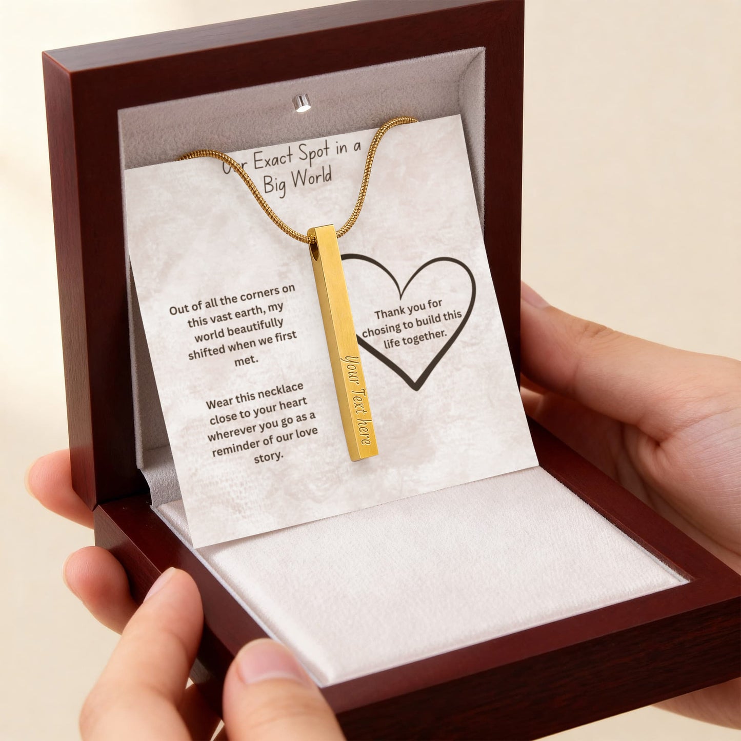 The "Love Coordinates" Custom 4-Sided GPS Location Necklace
