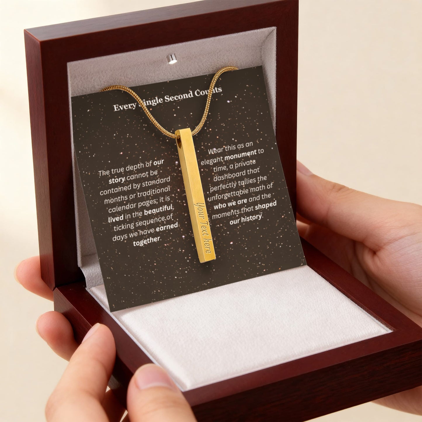 The "Days of My Life" Custom 4-Sided Countdown Necklace