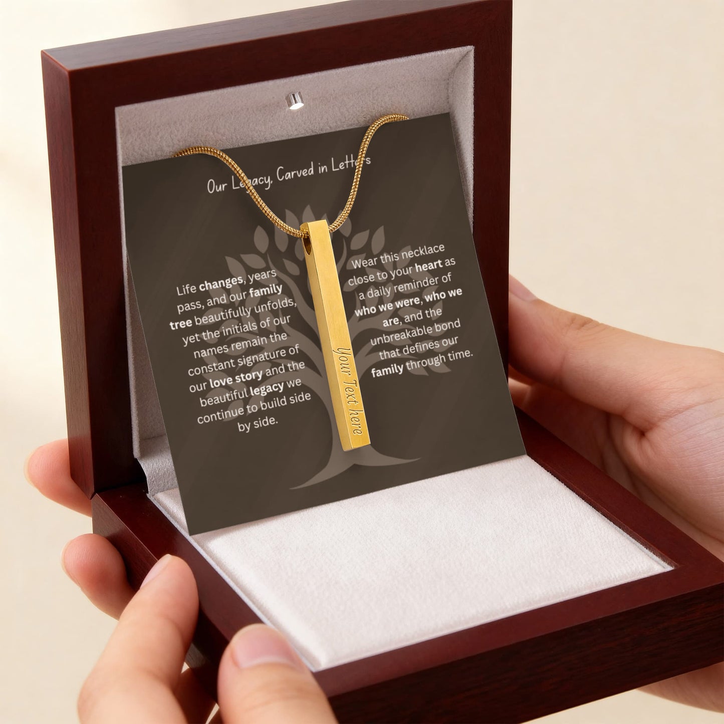 The "Family Initials Legacy" Personalized 4-Sided Necklace