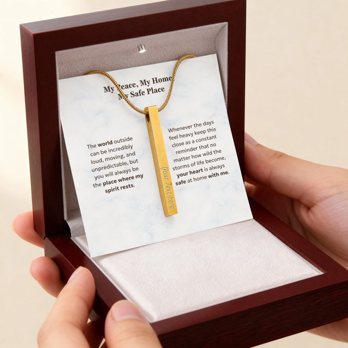 The "Safe Harbor" Personalized 4-Sided Reassurance Necklace